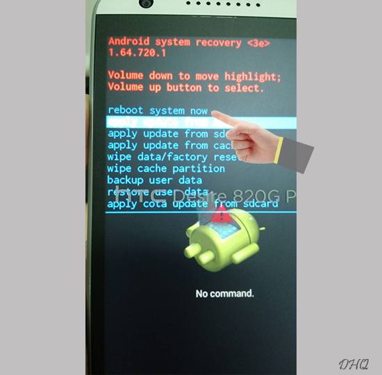 Chọn reboot system now